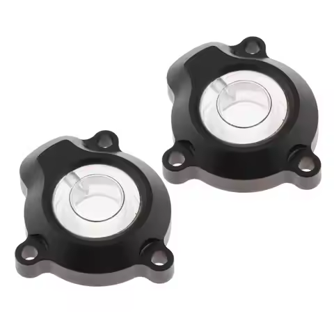 2 Pieces Motorbike CNC Aluminum Oil Filter Cover for Yamaha LC135 Y15 FZ150