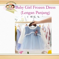 Baby Girl Design Frozen Baju Raya Lengan Panjang