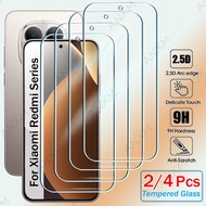 2/4Pcs Tempered Glass Screen Protector For Xiaomi Redmi Note 12 13 14 15 Pro 14s 13C 14C 15C Clear G