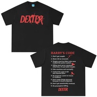 Dexter Morgan Harry's Code T-shirts Casual Cotton Short Sleeves T Shirts Fashion Vintage T-shirt