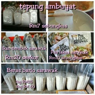 Ikan terubuk masin / beras bario / pes laksa sarawak / tepung ambuyat