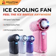 ICE COOLING FAN 199speed Ice Cooling Turbo Fan – Portable Mini Handheld Fan with 199 Speed Strong Wi