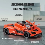 NEW 1:32 McLaren 765LT Supercar Metal Alloy Toys Car Model Diecast Vehicle For Boys Kids Simulation 