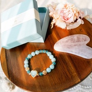 2025限量禮盒。Hope突破 緩解焦慮水晶手鍊+小臉粉晶刮痧板