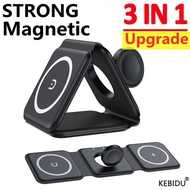 3 In 1 Magnetic Wireless Charger Pad 15W for Phone 14 13 12 Pro Max Watch Chargers Fast Charging Doc