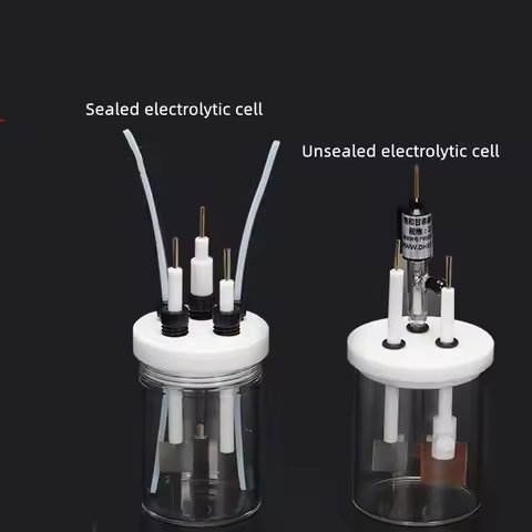 Micro Unsealed Electrolytic Cell, 10ml 20ml 30ml 50ml 100ml Three Electrode Thickened Glass Electrol