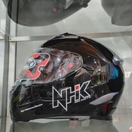 Helm Full Face NHK Rx9 Solid Black Glossy