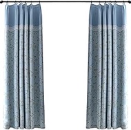 American Pastoral Blackout Curtain Fabric Gauze Bedroom Living Room Floor Balcony 66 inches (Width) 