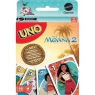 Mattel Games UNO Disney Moana 2 Card Game for Kids Adults and Families with Deck & Special Rules Inc