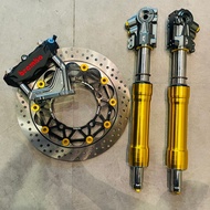 Y15 Y16 RS150 RSX150 USD FORK SET WITH CALIPER ORIGINAL M3 K5 BLACK RED LOGO 100% PLUG N PLAY ONLY