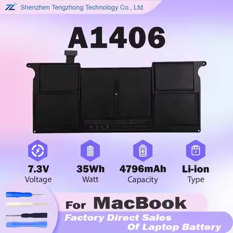 A1406 Laptop Battery for Mid 2011 MacBook Air 11-inch A1370 EMC 2471 Battery MacBook Air 11" A1370 A