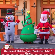 ANQIYUE | Outdoor Christmas Scene Decorations Large Inflatable Snowman Santa & Tree