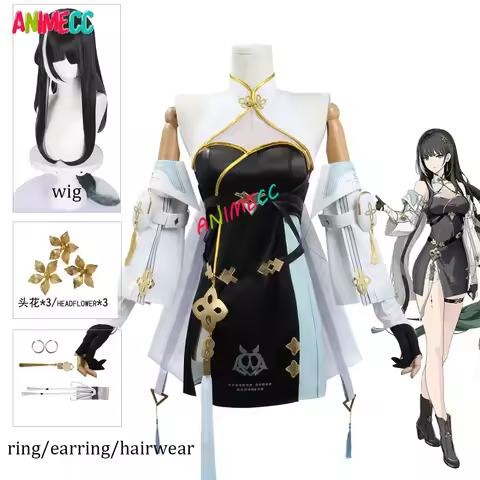 ANIMECC IN STOCK Baizhi Cosplay Wuthering Waves Bai Zhi Cosplay Costume Wig Anime Game Halloween Par