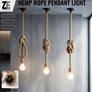 Hemp rope pendant light 1M 2M E27 bulb holder G45 ST64 G80 G95 G125 LED BULB DESIGN MANTAP GOLD BULB