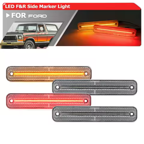 4x For Ford Bronco F Truck F100 F150 F250 F350 F500 Econoline E100 E150 E250 E350 F&R Amber Red Led 