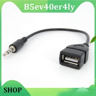 B5ev40er4ly Shop Car Aux Audio converter Cable To USB female Usb To 3.5mm Car Audio Cable OTG Car 3.5mm Adapter wire cord