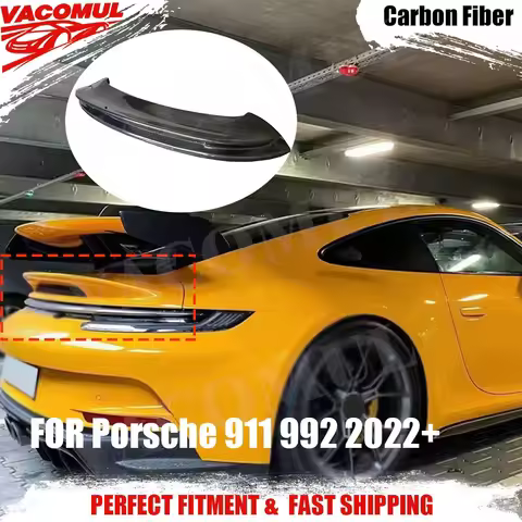 VACOMUL Carbon Fiber Car Rear Trunk Lid Lip Bodykit Spoiler Wings For Porsche 911 992 2022+ Car Styl