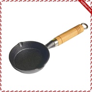 [leipupa] cast Iron Skillet Wood Handle Small Cast Iron Skillet Pouring Spout Small Frying Pan
