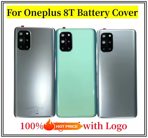 Original Glass For OnePlus 8T+ 5G Battery Back Cover Rear Door Housing Panel Case Replacement For On