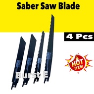Reciprocating Wood Saw Blade & Steel Saw Blade Total 4 Pcs Heavy wood/Steel Saw Cutting Blade
