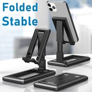 Universal Portable Desktop Mobile Phone Folding Stand/ Adjustable Thickened Nonslip Tablet PC Bracket/Desk Tablet Mobile Phone Bracket Compatible with Mobile Phones &amp; Tablets