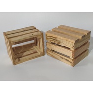 20x15x15cm Mini wood crates rustic teak wood crate box jewellery box display jewellery organiser