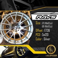 Rays Homura 2x7 (F) 18x8.5JJ(R) 18x9.5JJ 5x120 Silver (Perak)