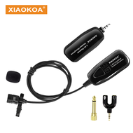 XIAOKOA Wireless Lavalier Microphone 2.4G Wireless Microphone System with Lavalier Lapel Mics Transmitter&amp;Receiver for Conference  Speaker Teaching Tour Guiding Stage Performance