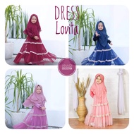 PREMIUM DRESS‼️Dress Lovita|Dress Tutu Muslimah Set Tudung(SARUNG INSTANT)|Dress Kanak-kanak 3Y-9Y
