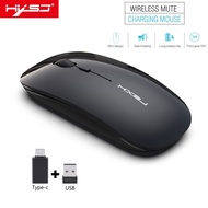 HXSJ M60 Mouse Wireless Mouse USB + Type C Mouse 2.4G Optical Silent Mouse Chargeable Mouse Mute Mou