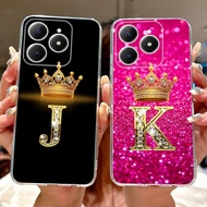 For Realme C61 Case Realme C63 RMX3939 New Crown Letters Cover Soft Slim Phone Case For Realme C63 C