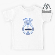 Titanic Sinking Vintage Poster Cruise Ship Atlantic Ocean Voyage Kids T-Shirt - Unisex 536