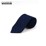 DAPPER เนคไท 7.5 cm Micro Square Tie สีกรมท่า