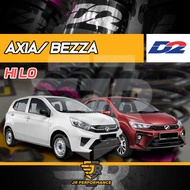 D2 Hi Low High Low Body Shift Adjustable Absorber Axia Bezza Aruz Ativa Saga Wira Myvi Coilover High