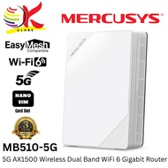 Mercusys MB510-5G AX1500 / MB520-5G AX3000 5G Wireless Dual Band WiFi 6 Router with Nano Sim Card Sl