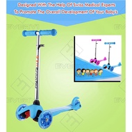 BEIQITONG 21st Small Size Kids Scooter LED Light Wheels With Adjustable Handler &amp; Brake System Tricycle Scooter 3 Wheels