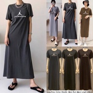 Long Dress Casual / Jubah Muslimah Cotton Free Size