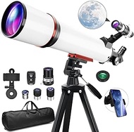 Telescope for Adults & Kids, 90mm Aperture 700mm Refractor Telescopes for Beginners, Fully Multi-Coa