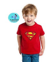 Kids T Shirt, New Arrival Family Set- Short Sleeve, Super Man Logo Design, 100% Premium Cotton, Girls Unisex, Baby clothes/kids clothes/boys clothing/Baju Budak Lelaki/Kids dress girl