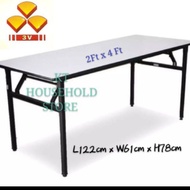 KT 2x4 ft 3V Foldable Wood Top Banquet Table/ Folding Banquet Table / Meja Banquet