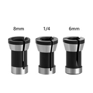 Adapter collet chuck 3pcs Adapter Chuck Collet Collet Trimmer 6mm 6.35mm 8mm Ukiran Chuck Router Bit