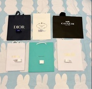 Dior, Prada, Coach, Tiffany 紙袋連絲帶