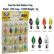 Siam De Soft Frog Lure R35 3.5cm 4g Artificial Bait for Snakehead & Predator Fish