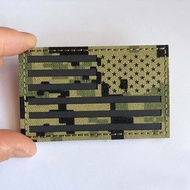 Miếng Dán Cờ Mỹ Phản Quang Hồng Ngoại 8x5CM Có Móc Dán Dùng Cho Quân Sự Chiến Thuật Phát Sáng Trong 