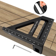 【Discount】 Woodworking Square Protractor Precision Miter Triangle Hole Ruler Aluminum Alloy Layout Measuring Tool For Engineer Carpenter