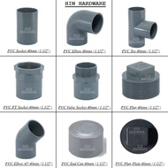 HIN 40mm PVC Pipe Fitting / Paip Plastik Penyambung