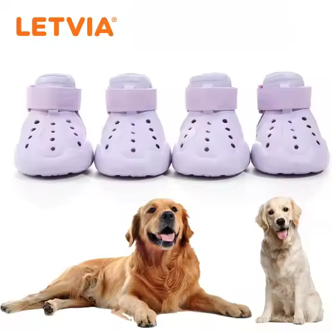 LETVIA Dog Shoes Non-Slip Summer Dog Booties for Small Medium Large Dogs Waterproof Dog Booties Hot 