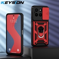 Keysion Ốp điện thoại chống sốc trường hợp đối với Honor X6C Silicone + PC trượt bảo vệ ống kính máy