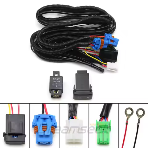 H10 H12 HB3 HB4 HIR2 LED Fog Light Wiring Harness Relay Switch for Toyota Tacoma 4Runner Land Cruise