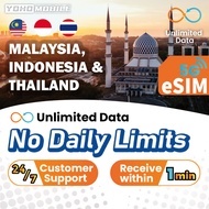 [Yoho] Malaysia, Thailand & Indonesia eSIM Unlimited Data with 5G 1-10 Days Yoho Mobile Official Sto